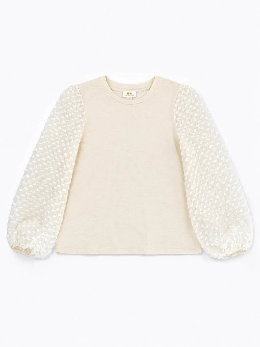 Anthropologie Maeve Romantic Puff Sleeve Top 🤍 Swiss Dot XL